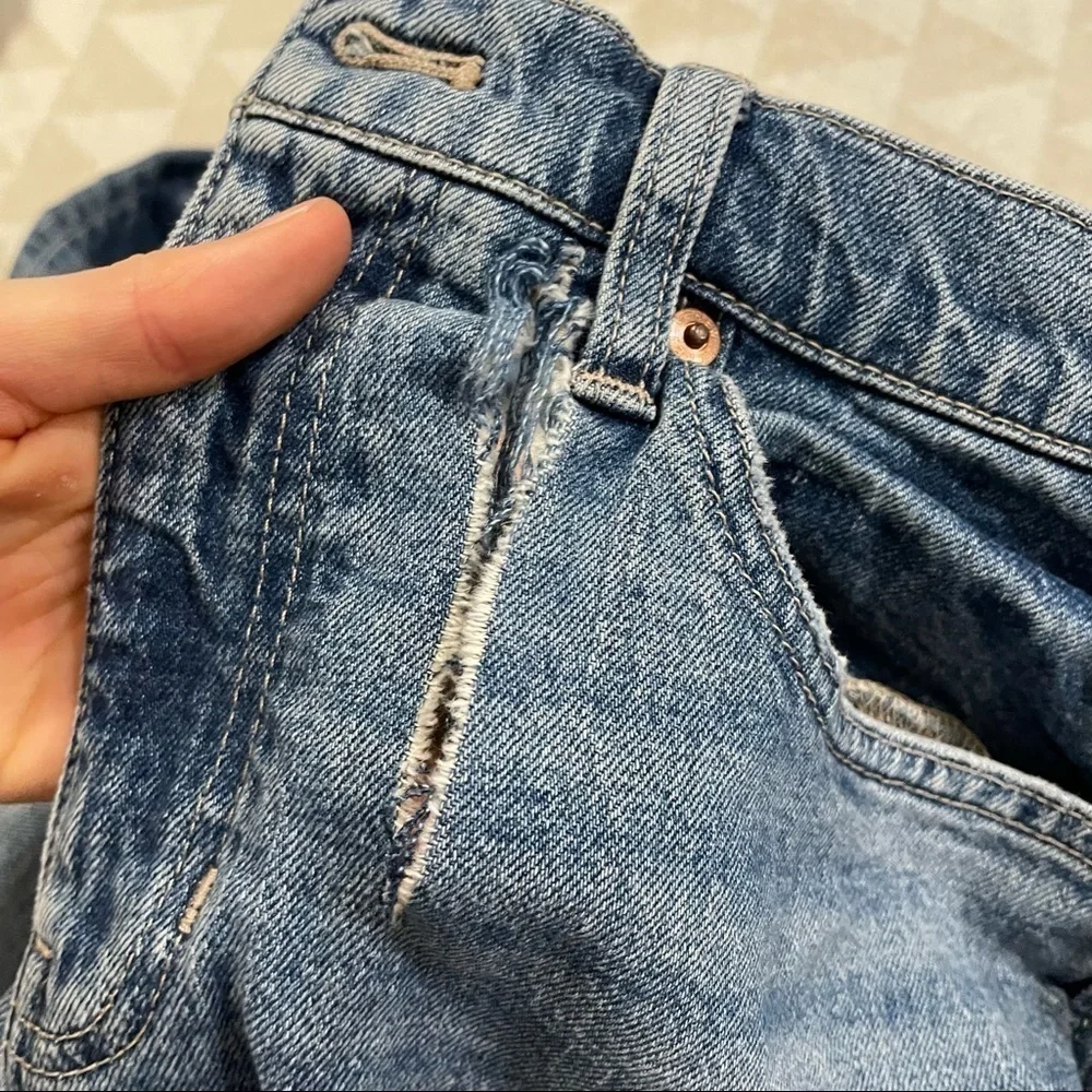 J crew slim boyfriend jeans tinted indigo distressed